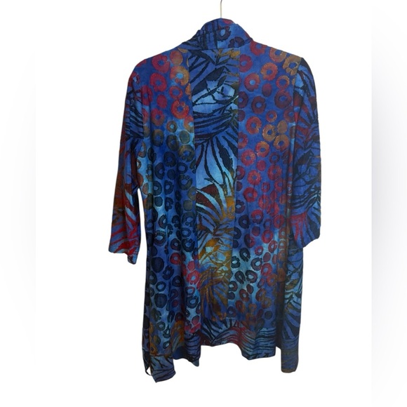 The Pyramid Collection Colorful Eclectic Bohemian Open Front Cardigan - Picture 2 of 5